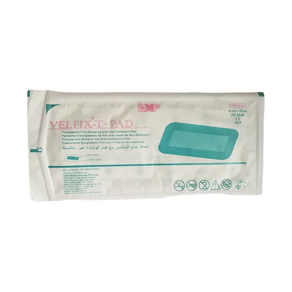 Datt Velfix-T+Pad 10cm x 25cm Adhesive Dressing for Wound Care