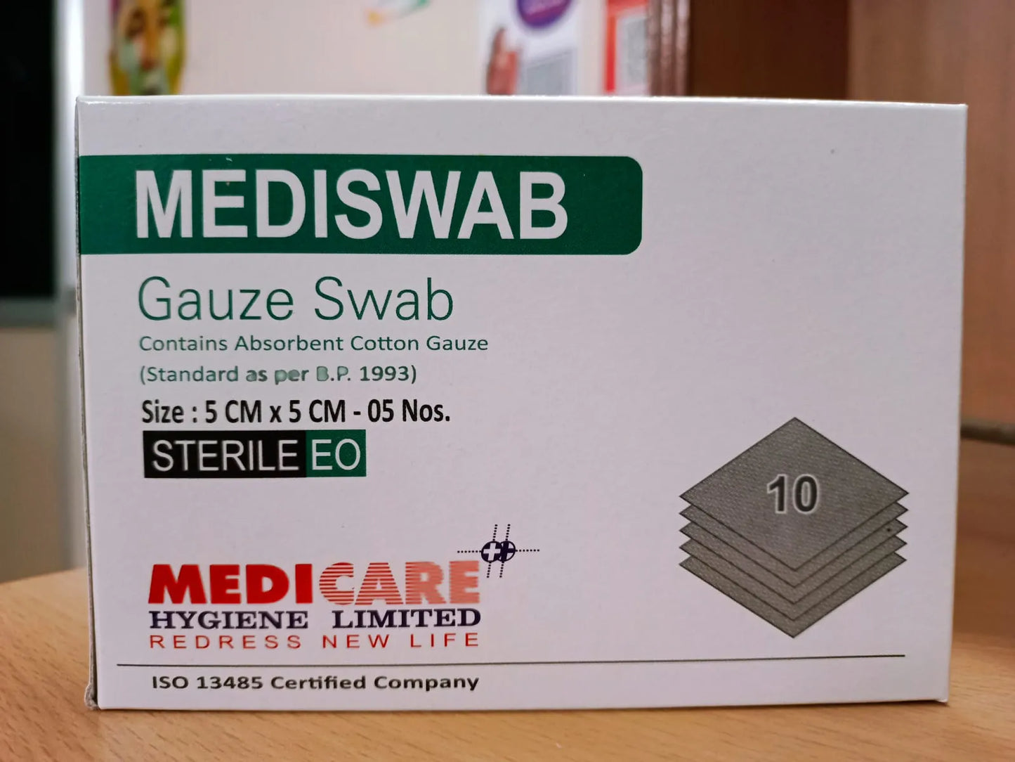 Buy Gauze Swab (5cm X 5cm, 8 Ply) - Pack of 10- 4 pcs