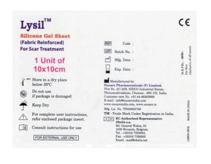 Lysil Silicone Gel Sheet (Fabric reinforced For Scar Treatment)