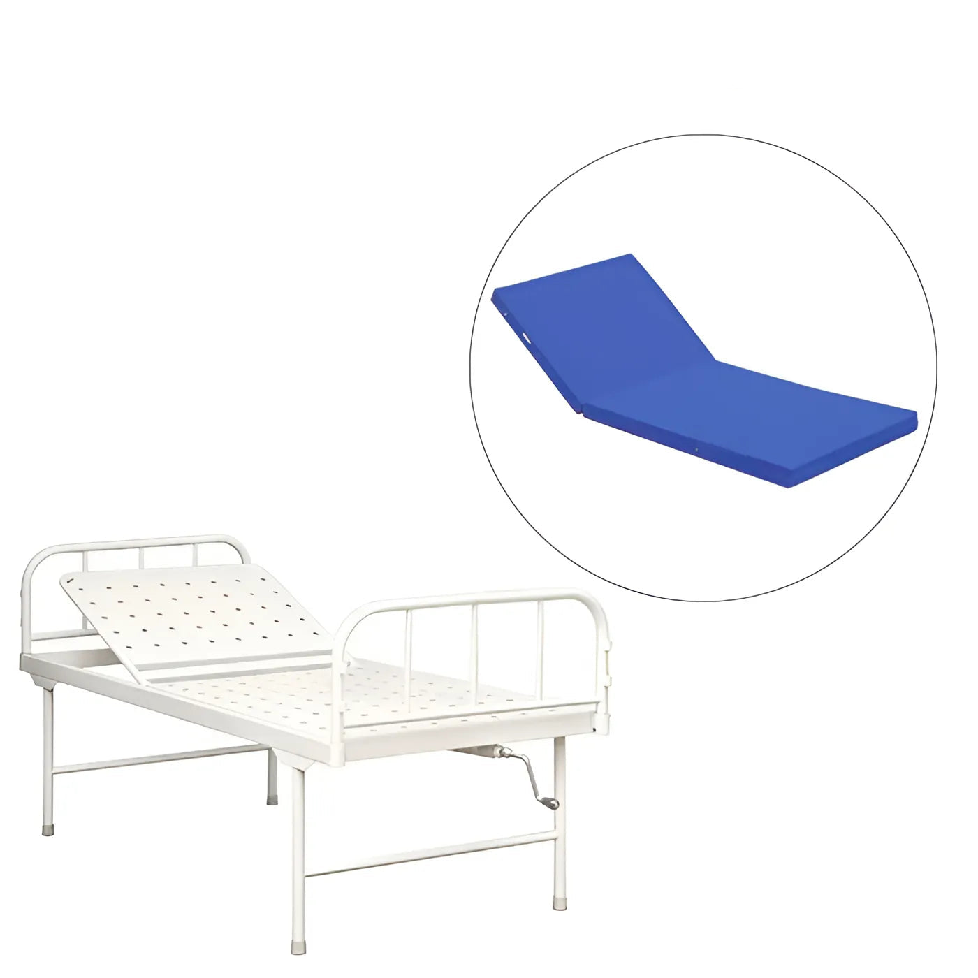 Semi Fowler Hospital Bed with MS Pipe Frame (Mattress Option Available)