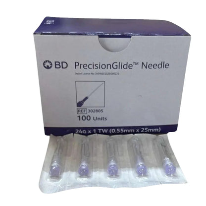BD Needles PrecisionGlide 24G*1 inch - 100 Units Pack | SurgiNatal