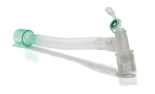 InterSurgical Flexible double swivel catheter mount, 22F - double flip top cap with seal - 22M/15F, 170mm