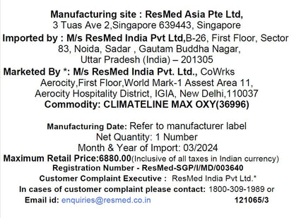 ResMed ClimateLine™ Max Oxy Heated Tubing