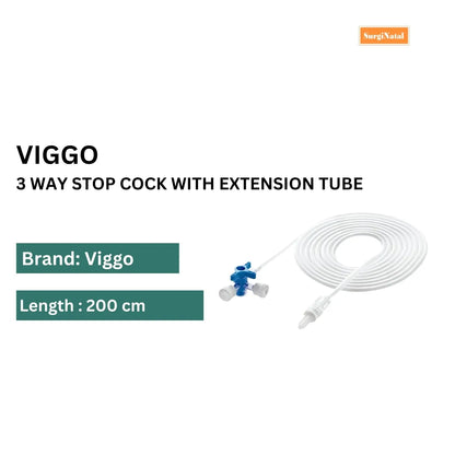 Buy Viggo 3 Way Stop Cock with Extension Tube - Best Price online!