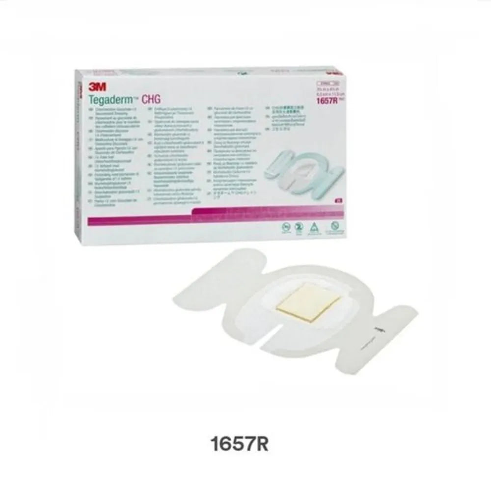3M Tegaderm CHG Chlorhexidine Gluconate I.V. Securement Dressing, 1657R, 11.5 cm x 8.5 cm
