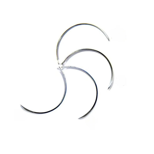 Suture Needles -  Round Body Half Circle - 6 Needle Pack