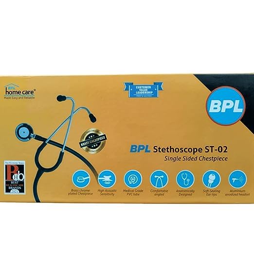 BPL Medical Technologies ST-02 Brass Adult Chest Piece Stethoscope