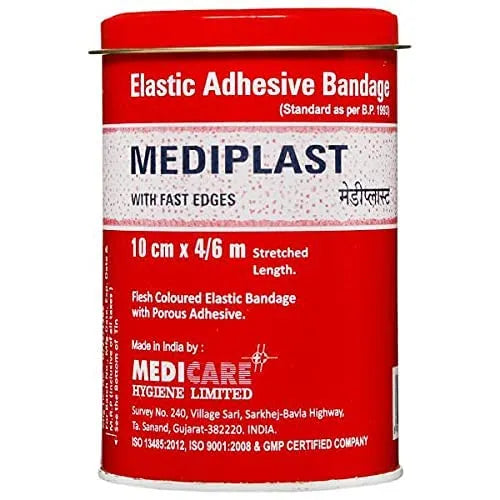 Mediplast Elastic Adhesive Bandage (10cm X 4mtr)