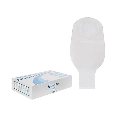 Convatec SUR-FIT Natura Two-Piece Drainable pouch with 1-sided comfort panel and Tail Clip Transparent 57mm 401513
