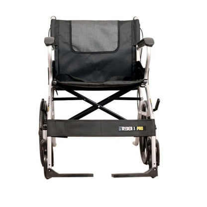 Karma Ryder-1 Pro Manual Wheelchair | Attendant-Driven | Lightweight, Foldable, Travel-Friendly | Double Cross-Bar Mild Steel Frame