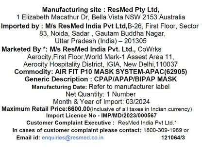 ResMed AirFit™ P10 Nasal Pillow Mask