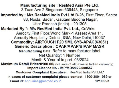 ResMed AirTouch™ F20 Full Face Mask