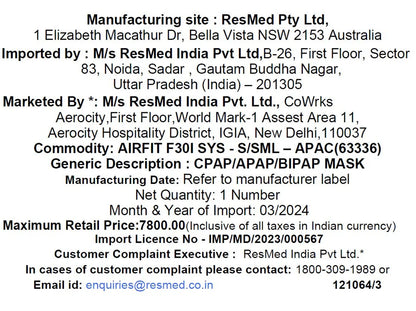 ResMed AirFit F30i Full Face Mask