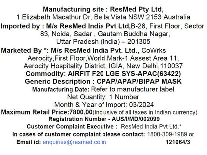 ResMed AirFit™ F20 Full Face Mask