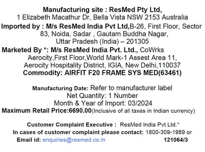 ResMed AirFit™ F20 Frame SYS