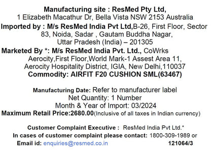 ResMed AirFit™ F20 Cushion