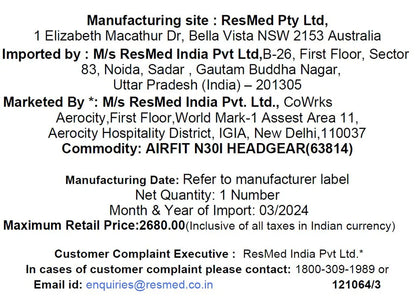 ResMed AirFit™ P30i/N30i Headgear