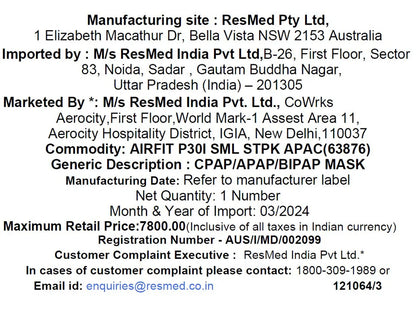 ResMed AirFit™ P30i Nasal Pillow Mask