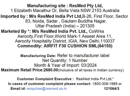 ResMed AirFit™ F30 Cushion