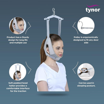 Tynor Cervical Traction Kit (Sitting) with Weight Bag