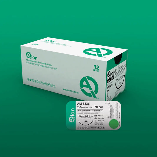 Aqmen Sutures AM3351 AqLon Ethilon Type USP 6-0-12 Foils