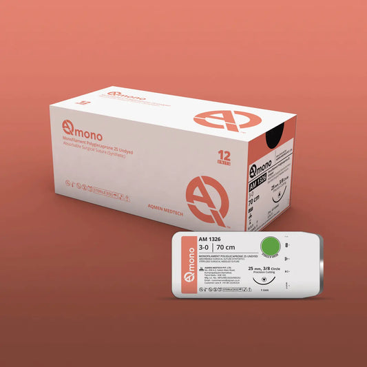 Aqmen Sutures AM1641 AqMono Monocryl Type USP 2-0-12 Foils