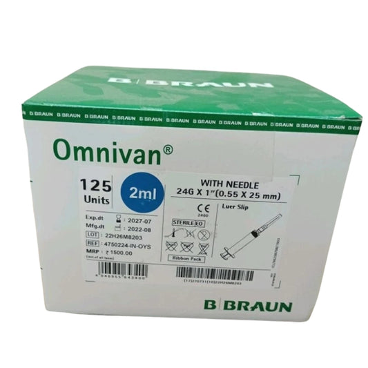 Buy Omnivan 2ml Syringe with Needle - 125 Pack | B Braun