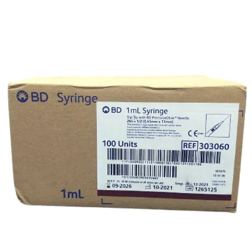 BD 1ml Syringe with 27G Needle - 100 Units Pack | SurgiNatal