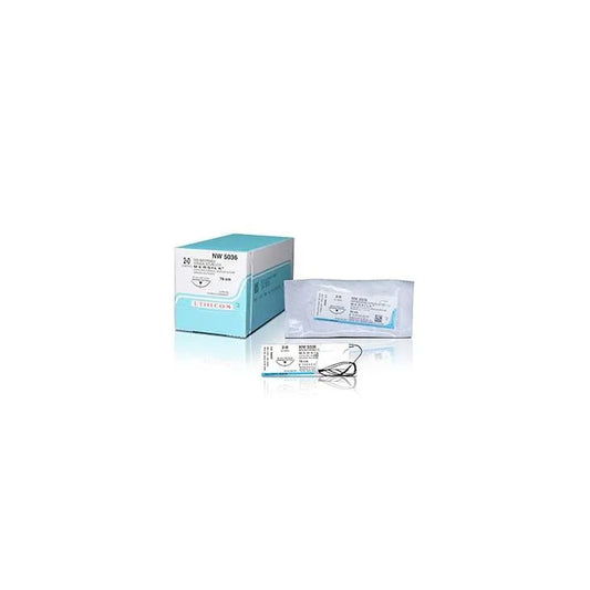 Ethicon Mersilk Sutures USP 2-0, 1/2 Circle Oval Round Body JB - NW5065