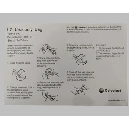 Coloplast Urostomy Bag 1910 (Custom Cut up to 35mm)