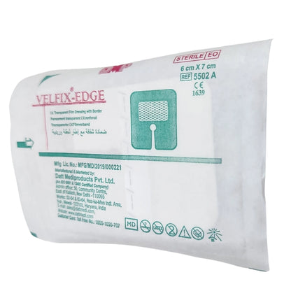 Datt Velfix-EDGE 6cm*7cm – High-Quality Self-Adhesive Dressing -Cannula Fixer for Pediatric – Buy Now at Lowest Price