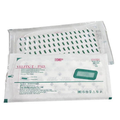 Datt Velfix-T+Pad 10cm x 25cm Adhesive Dressing for Wound Care