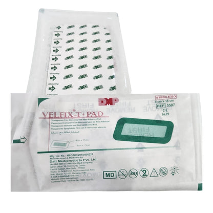 Datt Velfix-T+Pad 8cm x 15cm Adhesive Dressing for Wound Care