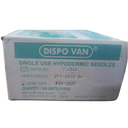 Dispo Van Hypodermic Needle - 23G*1.5 inch - 100 Units Pack