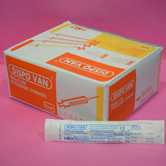 Dispo Van Syringe 1ml - 26G - 100 Units Pack | SurgiNatal