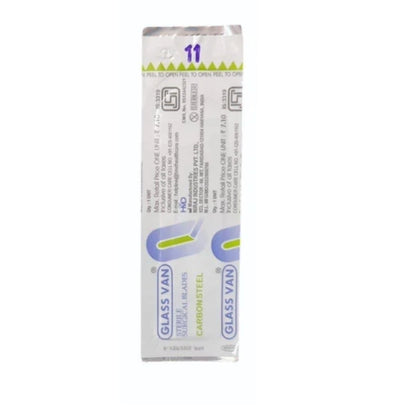 Glassvan Sterile Surgical Blades 11 No - 100 Blade Box