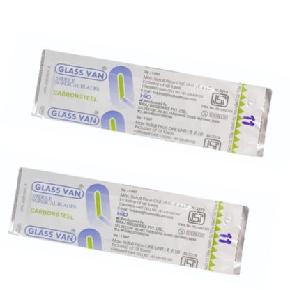 Glassvan Sterile Surgical Blades 11 No - 100 Blade Box
