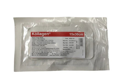 Kollagen Sterile Collagen Sheets Skin Dressing (15cm X 30cm )