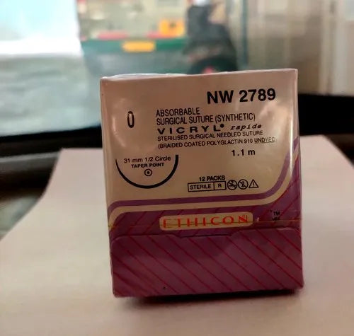Ethicon Vicryl Rapide Sutures USP 3-0, 1/2 Circle Round Body - NW2789