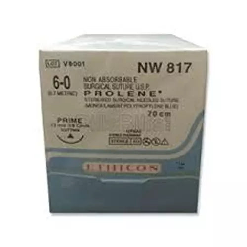 Ethicon Prolene Sutures USP 6-0, 3/8 Circle Cutting Ethiprime NW817