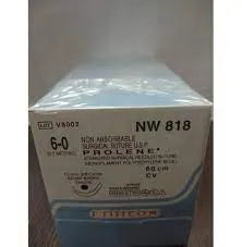 Ethicon Prolene Sutures USP 3-0, 3/8 Circle Round Body Double Needle NW818