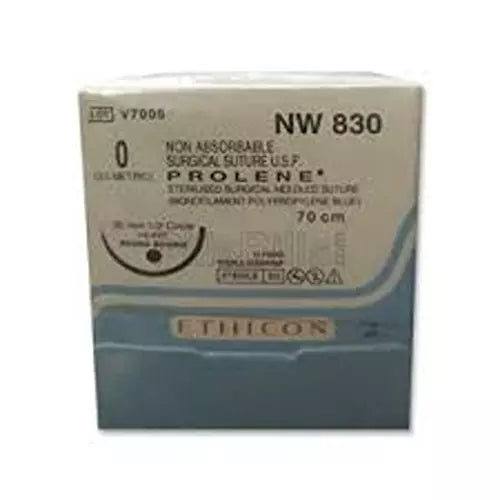 Ethicon Prolene Sutures USP 0, 1/2 Circle Round Body Heavy NW830