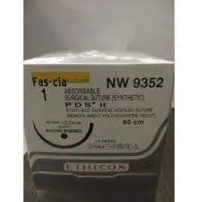 Ehicon PDS II Sutures USP 1, 1/2 Circle Round Body Heavy NW9352P