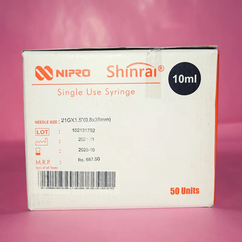 Buy Nipro Syringe With Needle 10ml for Medical Needs