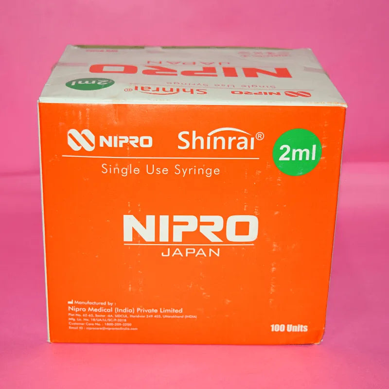 Buy Nipro Syringe 2ml with Needle Online for Medical Use