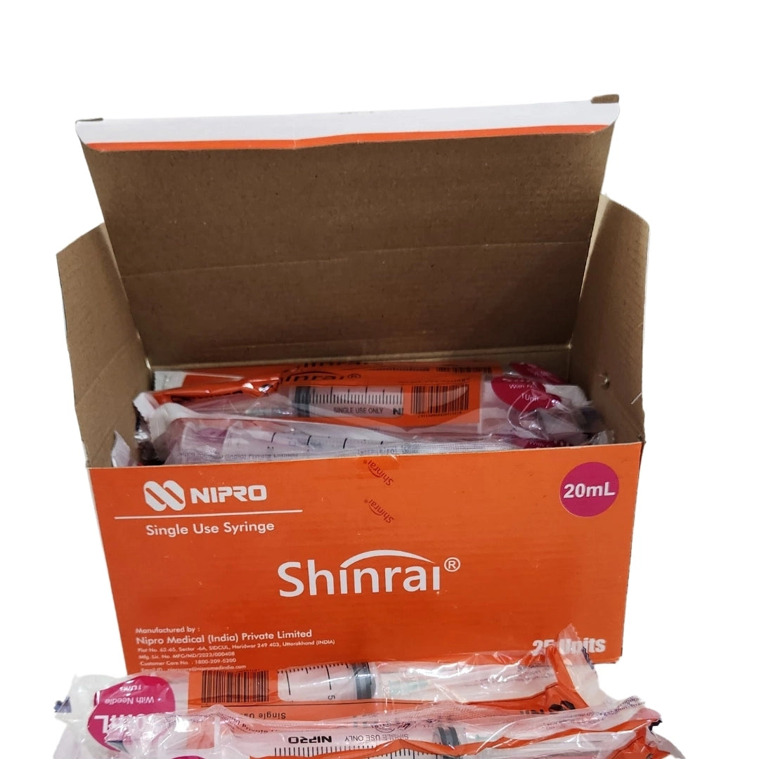 Buy Nipro Syringe 20ml with Needle Online for Medical Use