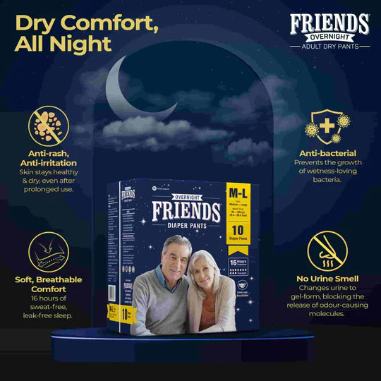 Buy Overnight Diaper Pants M-L for a Comfortable Night's Sleep
