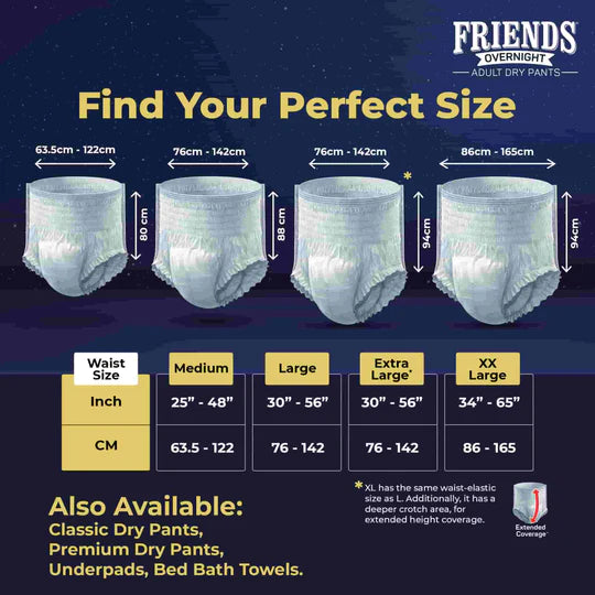 Buy Overnight Diaper Pants M-L for a Comfortable Night's Sleep