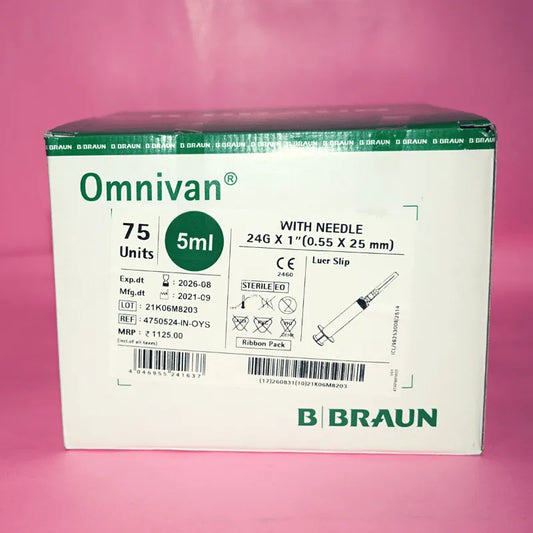 Buy Omnivan 5ml Syringe with Needle - 75 Pack | B Braun