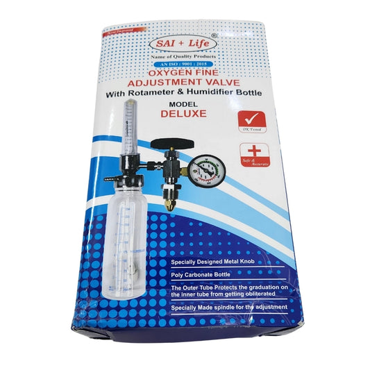 Buy Oxygen Flow Meter with Humidifier Bottle for Medical Use